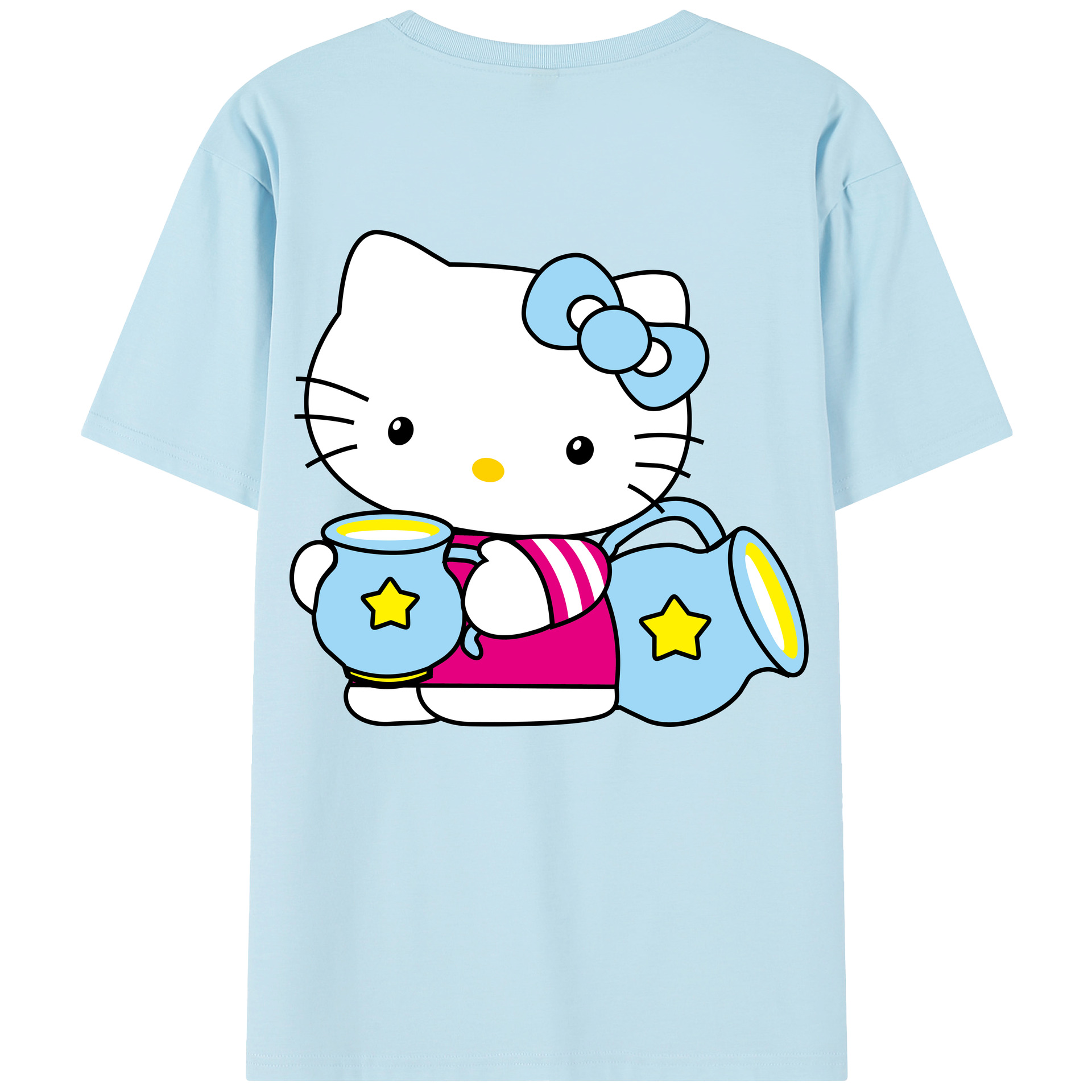 （画像用） Hello Kitty ハローキティ 綿100％半袖Tシャツ（背面プリント）